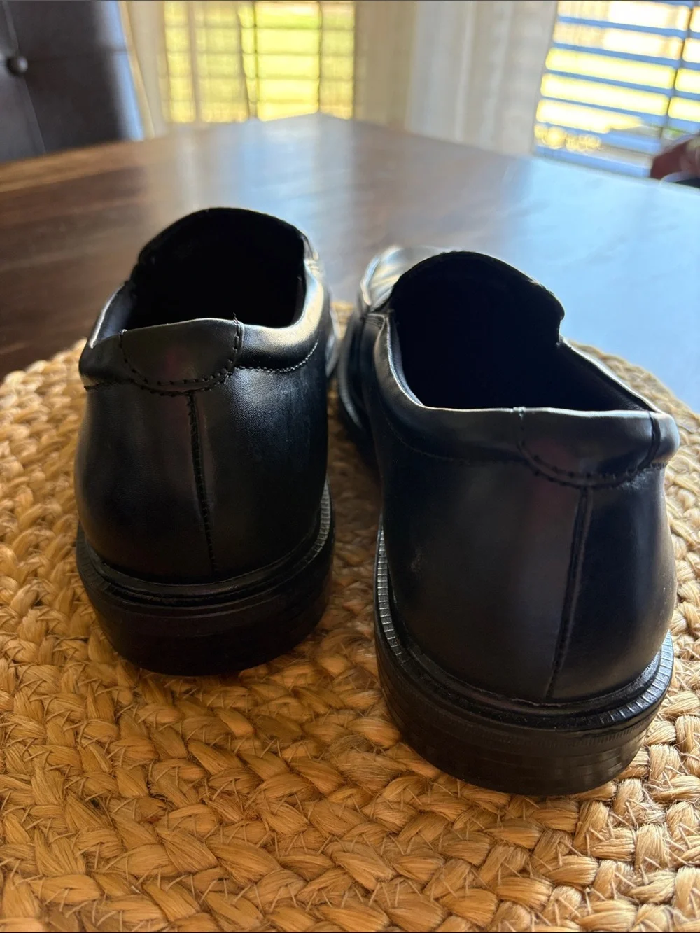 Nunn Bush Black Leather Slip-On Loafers